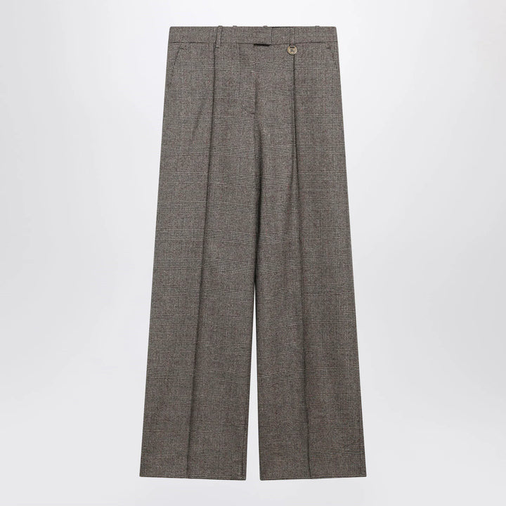 Burberry - Prince of Wales Wool-Blend Trousers Brand 8 UK
