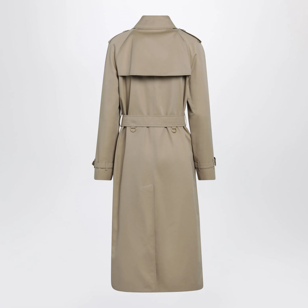 Burberry - Waterloo long cotton gabardine trench coat in honey Brand