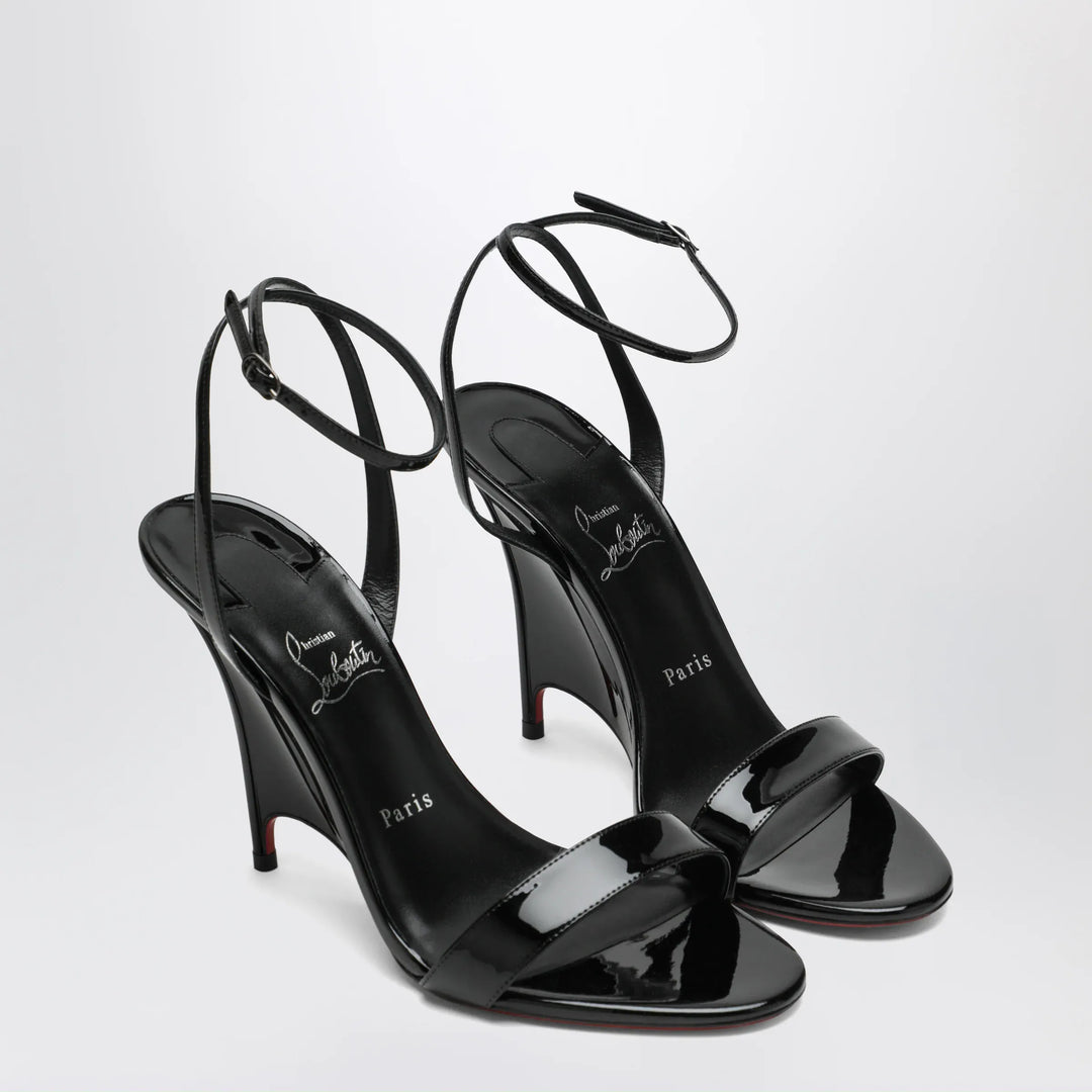 Christian Louboutin - Miss Z black patent leather wedge sandals Brand
