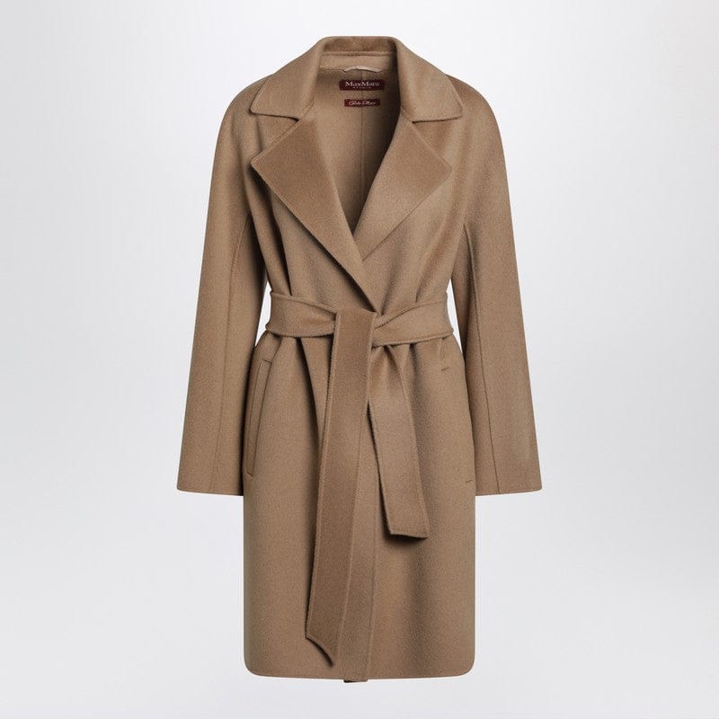 Coats &amp; Jackets Max Mara Studio - Camel wrap coat in cashmere and wool - 40 IT Brand