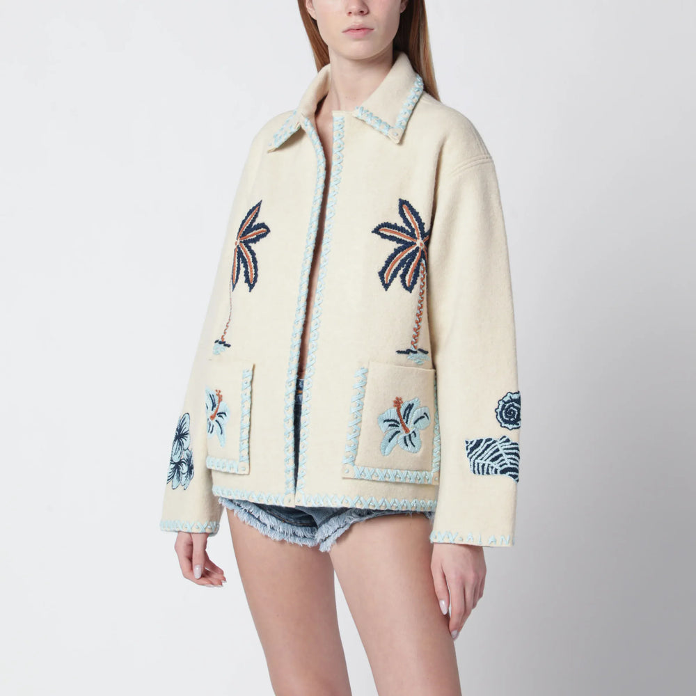 Alanui - Sand-colored wool Remember Me jacket Brand Coats & Jackets M