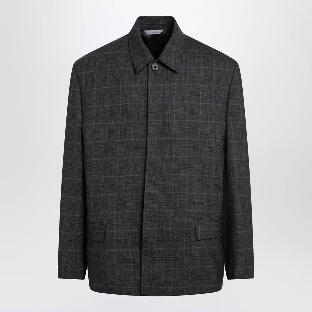 Coats & Jackets Balenciaga - Grey check wool jacket Brand