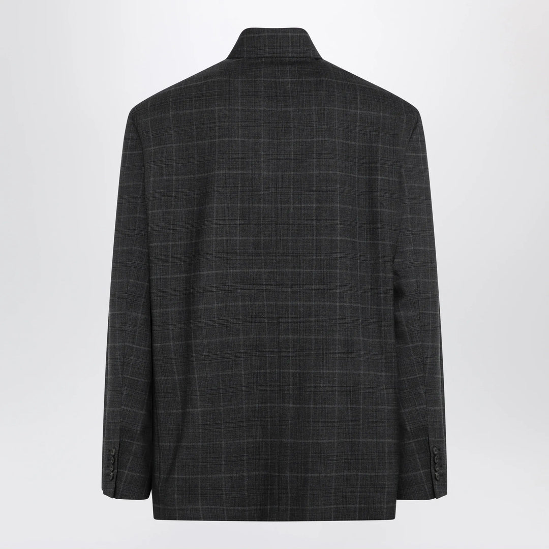 Balenciaga - Grey check wool jacket Brand Coats &amp; Jackets