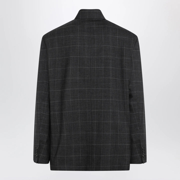 Balenciaga - Grey check wool jacket Brand Coats &amp; Jackets