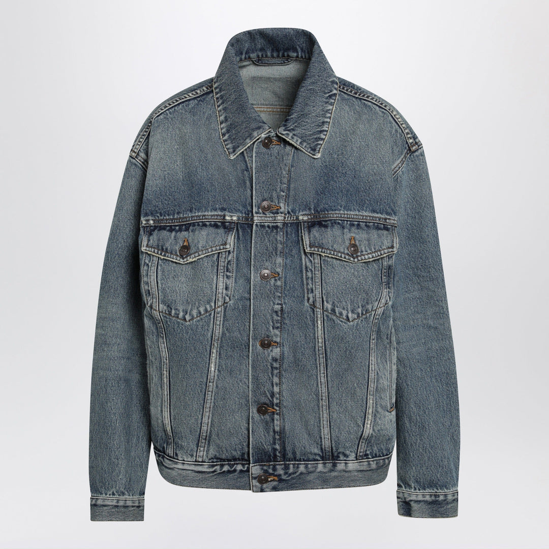 Coats & Jackets Balenciaga - Kick cotton denim jacket in dirty vintage blue Brand