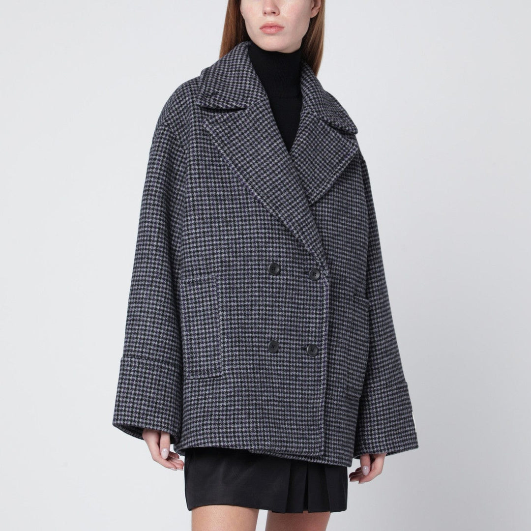 Coats & Jackets M Calvin Klein - Grey double-breasted houndstooth coat Brand