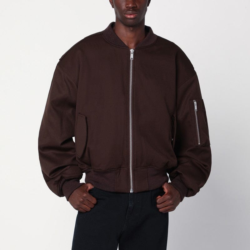 Coats & Jackets Entire Studios - Dark brown zip-up bomber jacket in wool - XL Brand