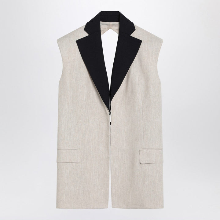 Coats &amp; Jackets Erika Cavallini - Linen waistcoat with open back Brand