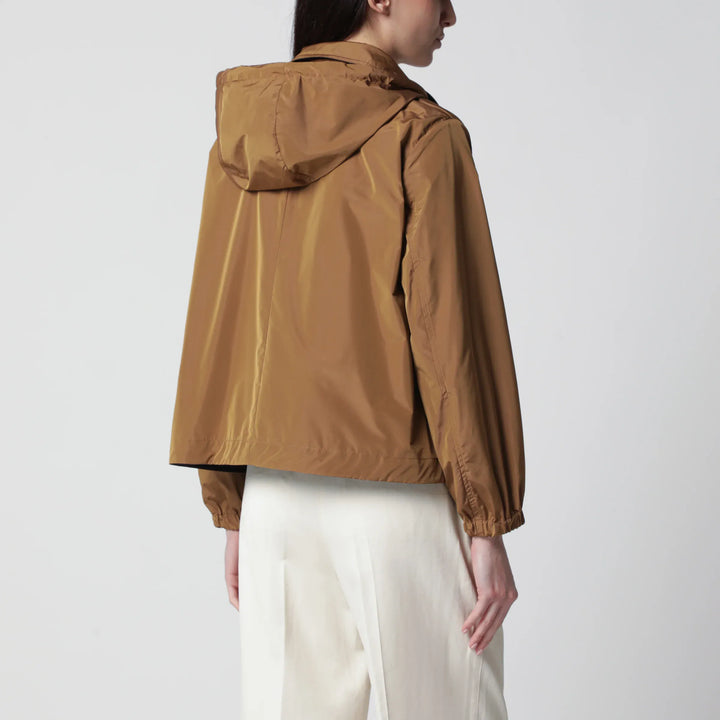 HERNO - Reversible Jacket Blue/Caramel in Cotton Gabardine Brand Coats &amp; Jackets