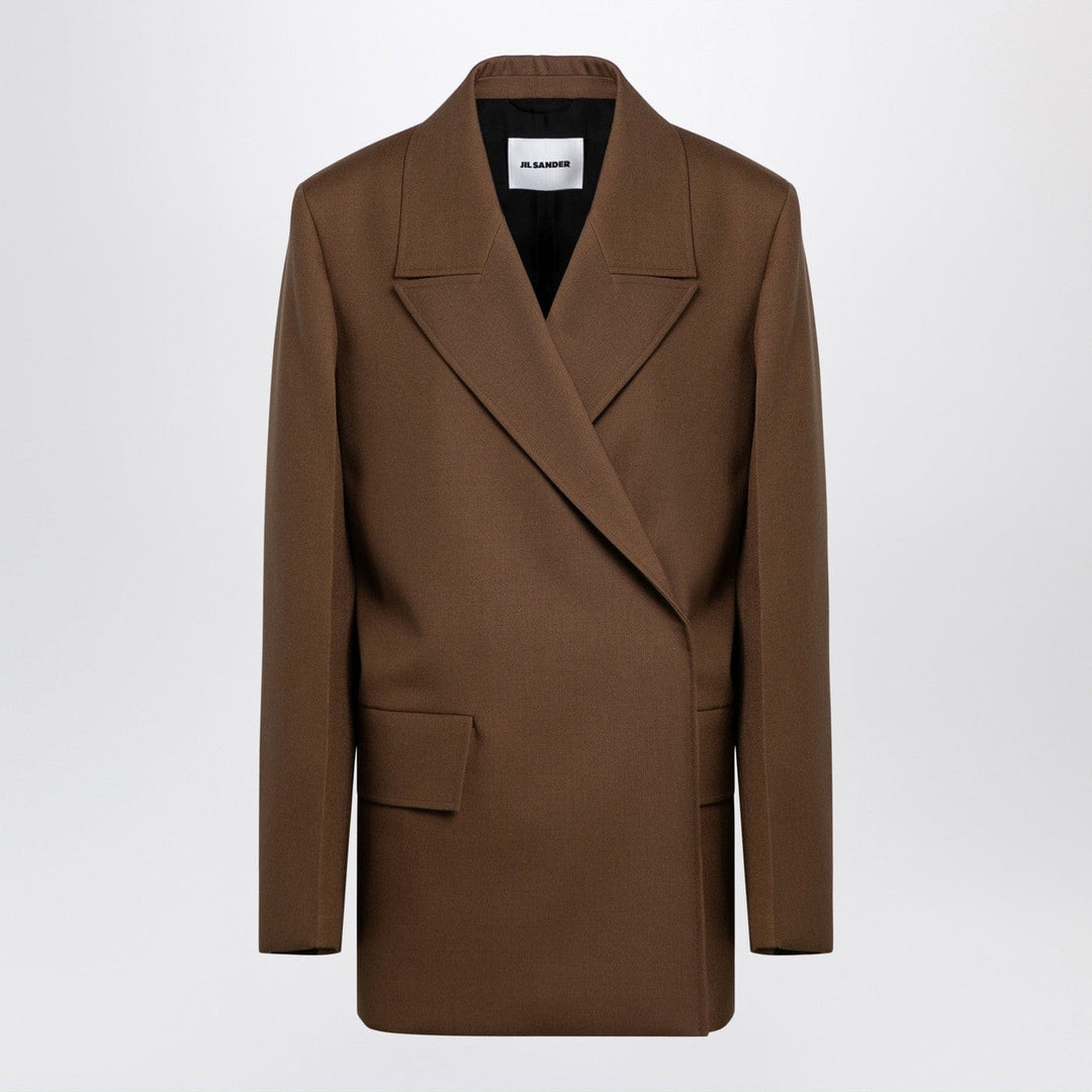 Coats & Jackets 38  FR Jil Sander - Brown wool double-breasted jacket Brand