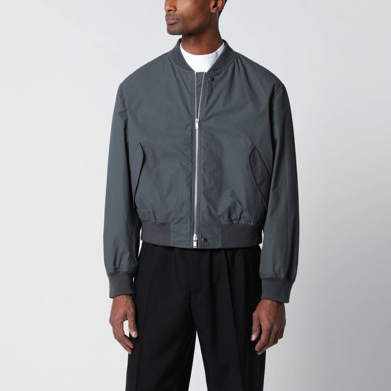 Coats & Jackets Jil Sander - Grey cotton zip-up bomber jacket - 48 IT Brand