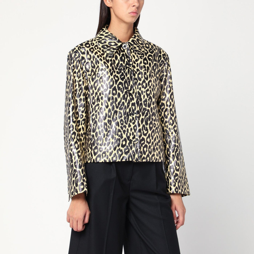 Coats & Jackets Jil Sander - Leopard print jacket in coated fabric Brand