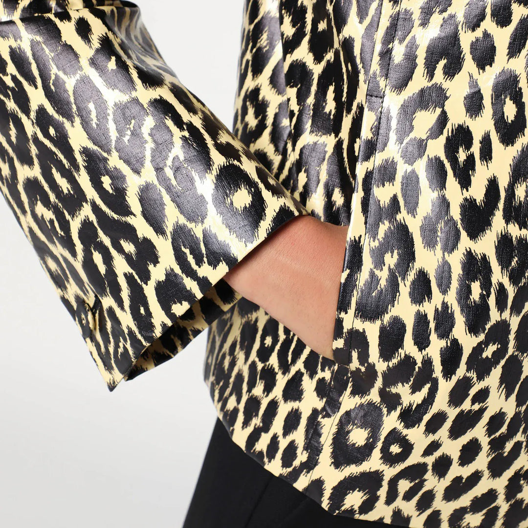 Jil Sander - Leopard print jacket in coated fabric Brand Coats &amp; Jackets