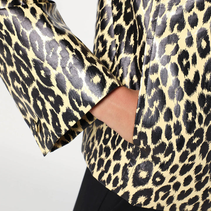 Jil Sander - Leopard print jacket in coated fabric Brand Coats &amp; Jackets