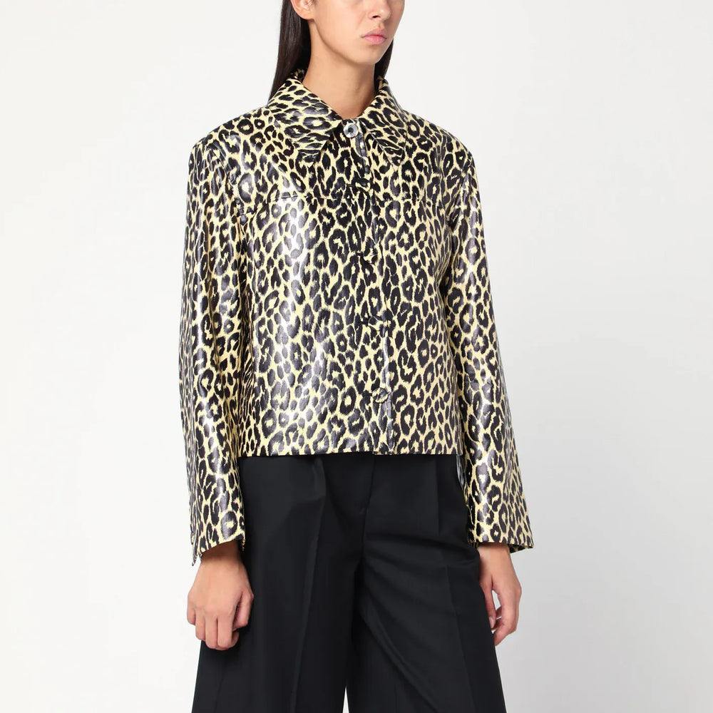 Jil Sander - Leopard print jacket in coated fabric Brand Coats & Jackets 36  FR