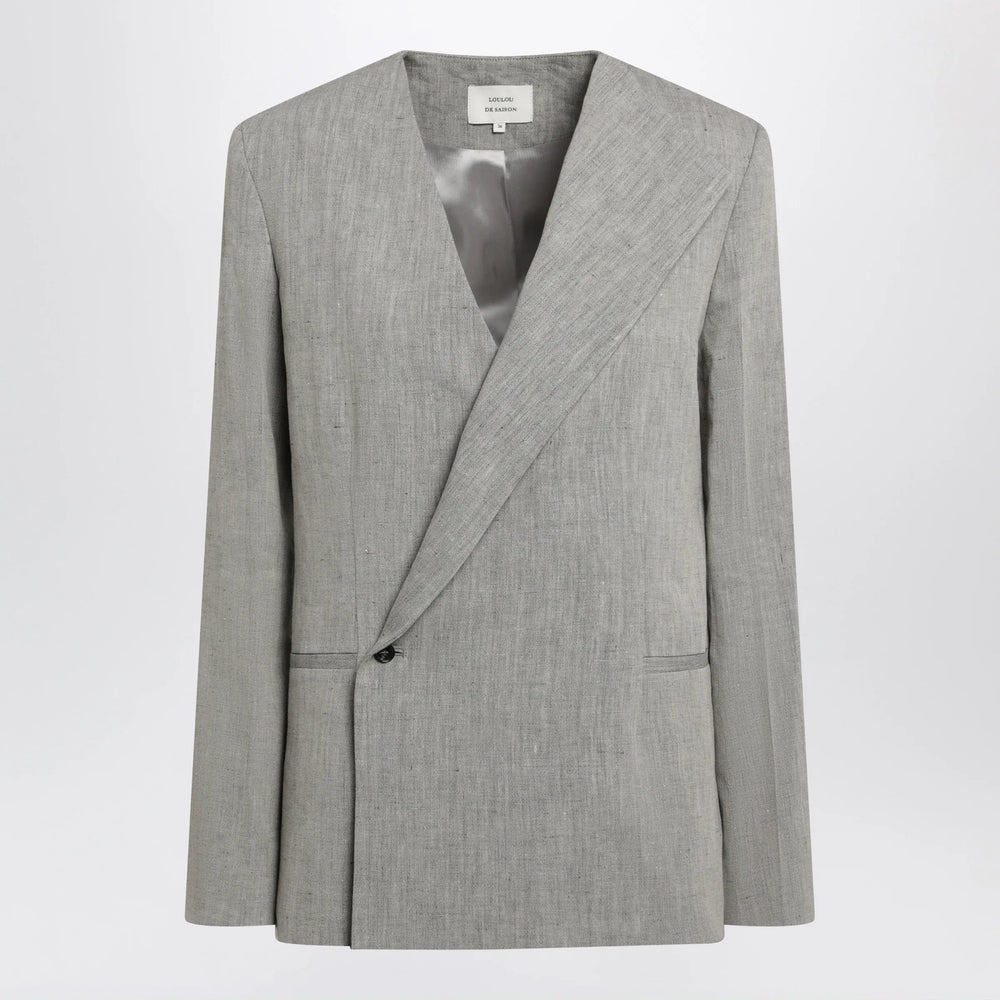 LouLou De Saison - Suna tailored jacket with an asymmetric opening and lapel Brand Coats & Jackets 38  FR