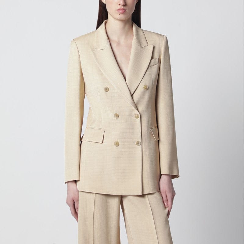 Coats & Jackets P.A.R.O.S.H. - Champagne double-breasted jacket - S Brand