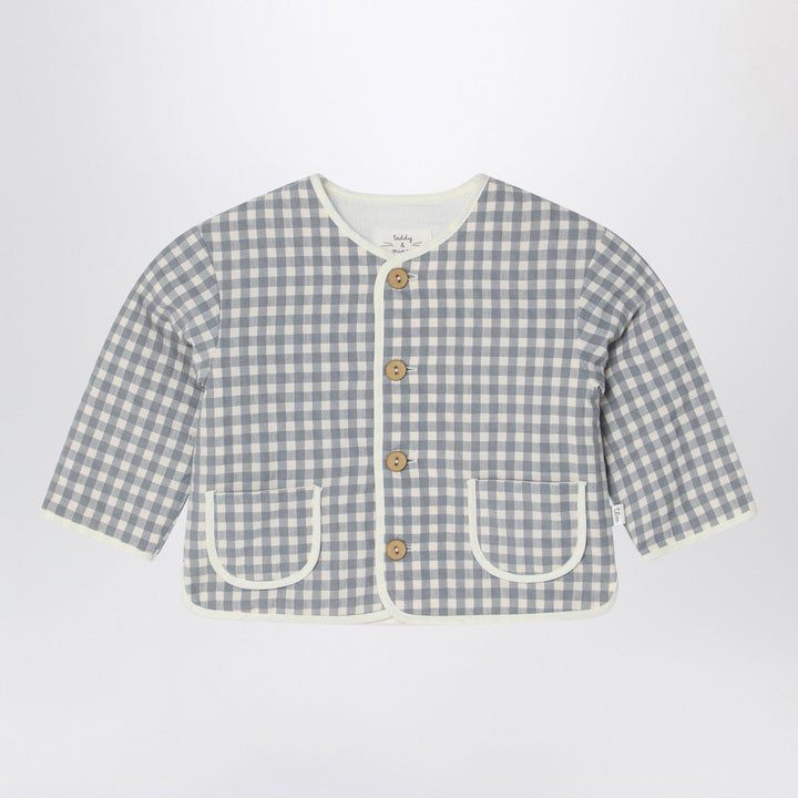 Coats &amp; Jackets 3 Teddy &amp; Minou - Gray/white jacket with Vichy pattern Brand