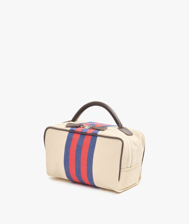 My Style Bags Cosmetic &amp; Toiletry Bags My Style Bags Berkeley Rugby Toiletry Travel Bag Cream Red/Blue Stripes For Men Brand
