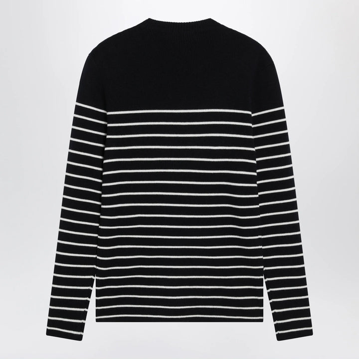 Dolce&amp;Gabbana - Blue/White Striped Wool Sweater with Buttons Brand