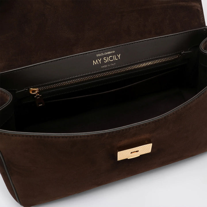 Dolce&amp;Gabbana - Brown suede leather bag My Sicily Brand U
