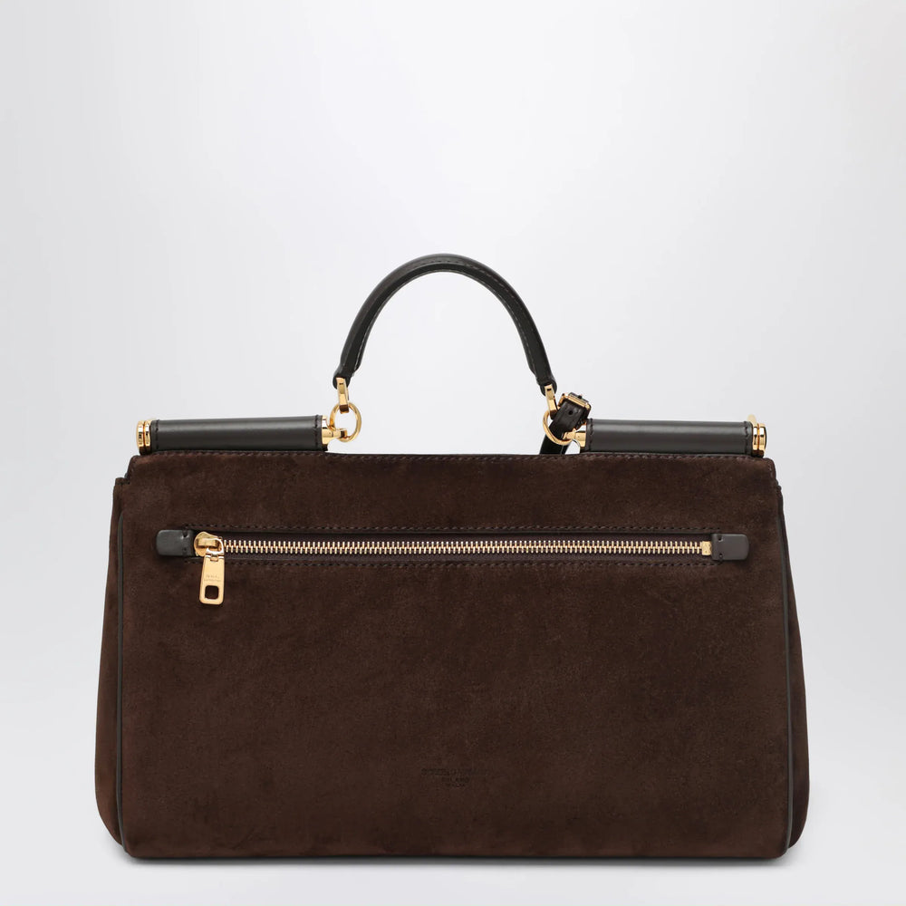Dolce&Gabbana - Brown suede leather bag My Sicily Brand U