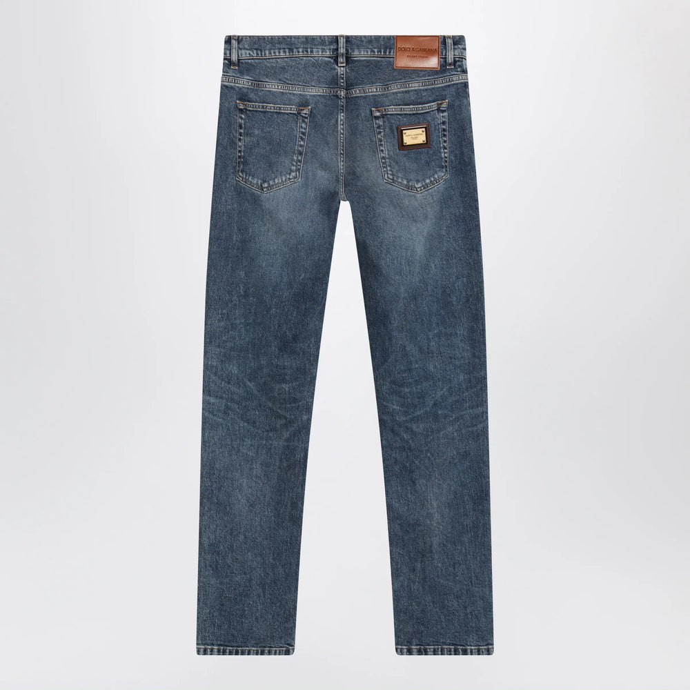 Dolce&Gabbana - Slim-Fit Blue Washed Denim Jeans Brand