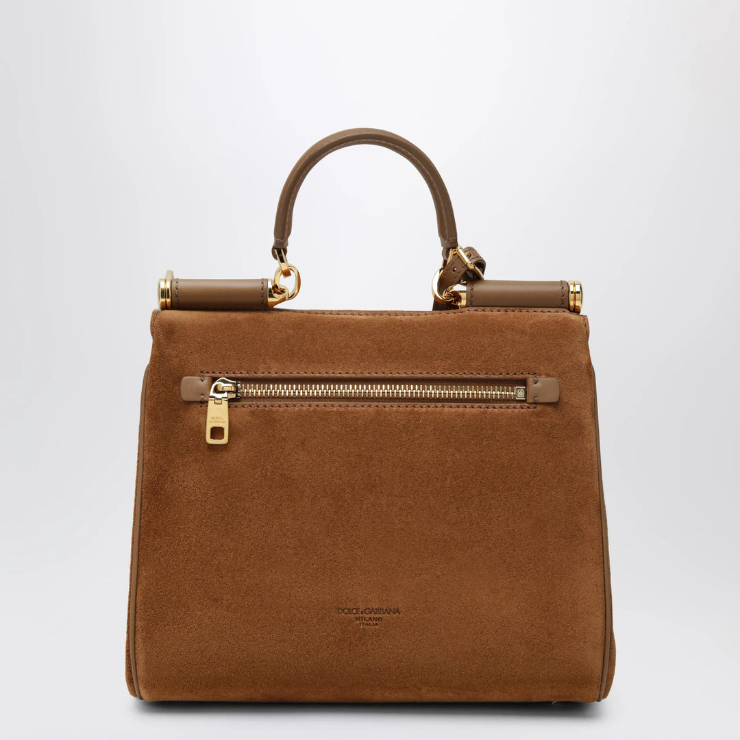 Dolce&amp;Gabbana - Small My Sicily Bag in Camel Split Leather Brand U