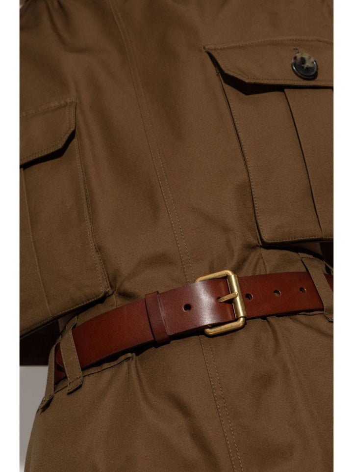 Saint Laurent Dresses Saint Laurent Brown Cotton Poplin Sleeveless Dress Saint Laurent Brown Cotton Poplin Sleeveless Dress – Modern Elegance Brand
