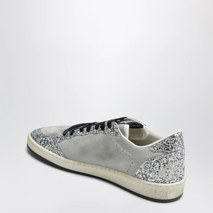 Golden Goose - Ball Star sneakers in grey/white with silver glitter Brand
