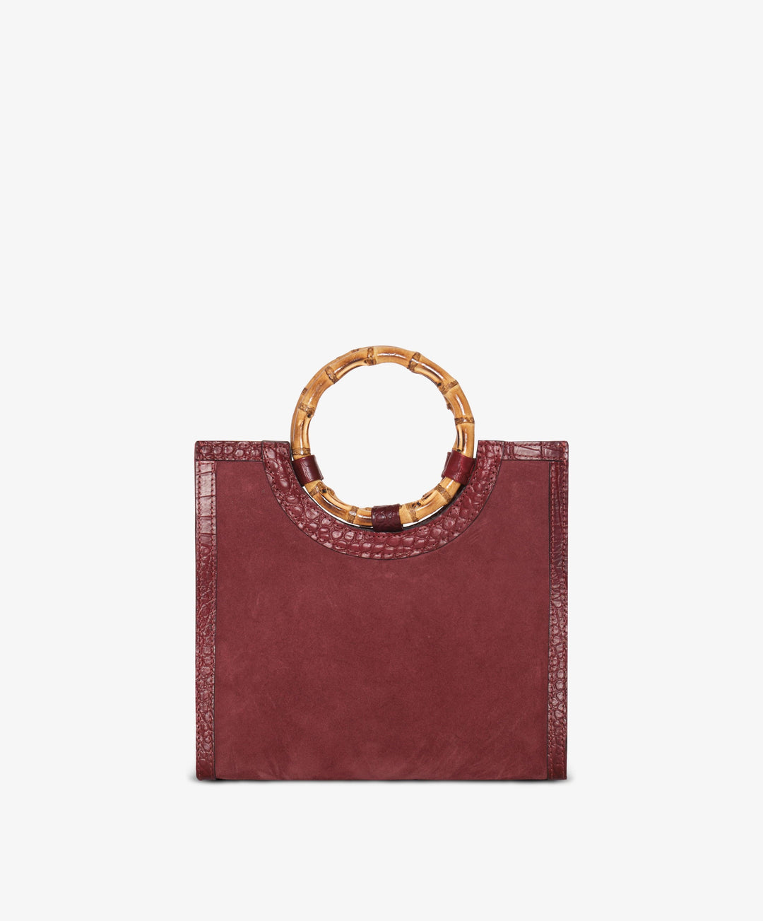 My Style Bags Personalised Bamboo Medium Deluxe Handbag – Plum Brand Handbag
