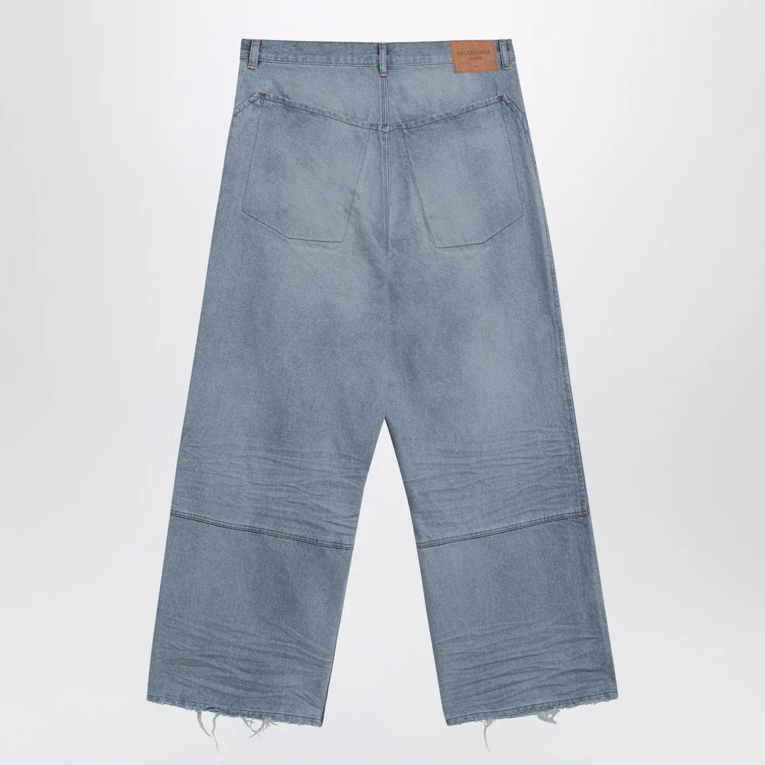 Balenciaga - Light blue baggy jeans with rips Brand Jeans