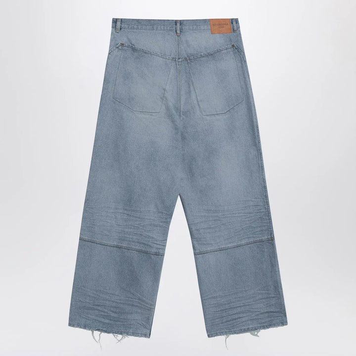 Balenciaga - Light blue baggy jeans with rips Brand Jeans