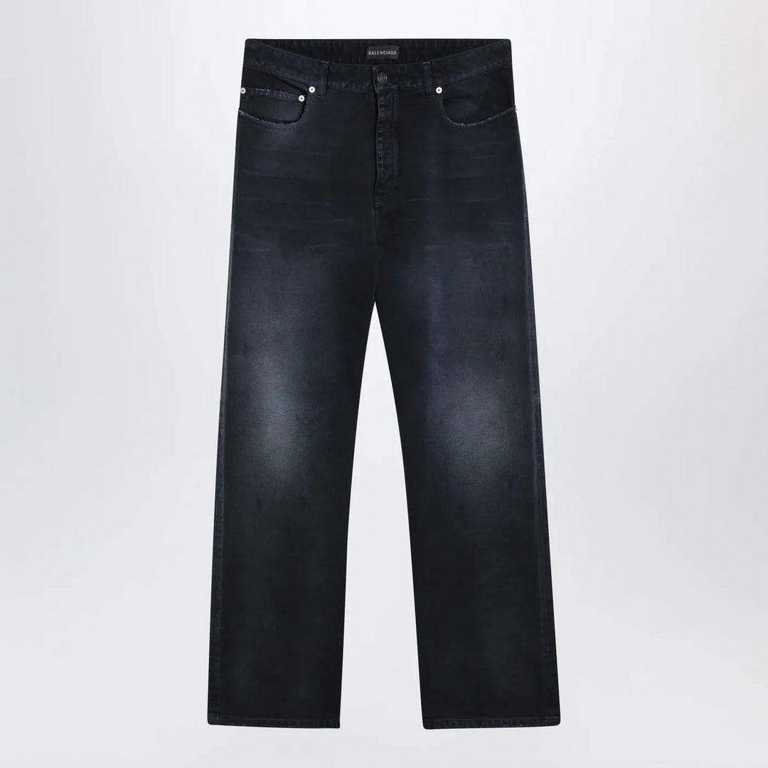 Balenciaga - Wide-leg blue washed-effect jeans Brand Jeans 31