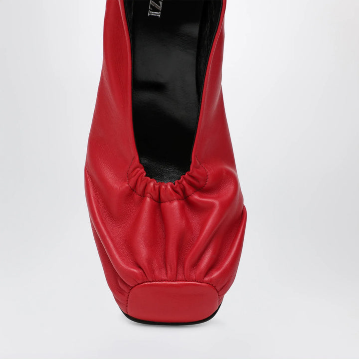 Durazzi Milano - Red décolleté with D-Ring logo Brand Jewelry