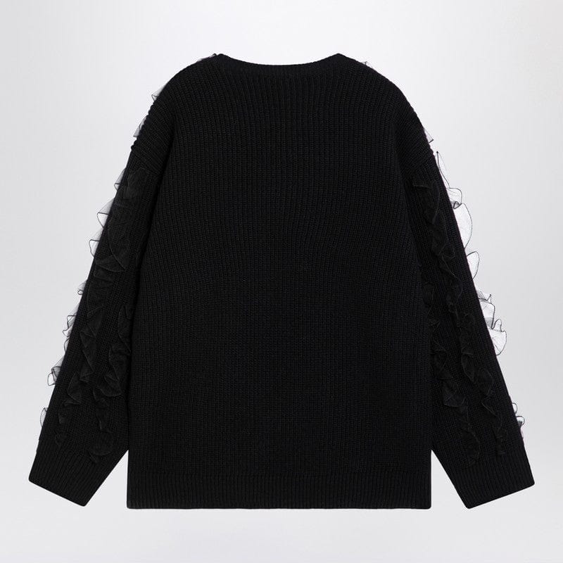 Valentino Knitwear S Valentino Black jumper with ruffles Valentino Black jumper with ruffles Brand