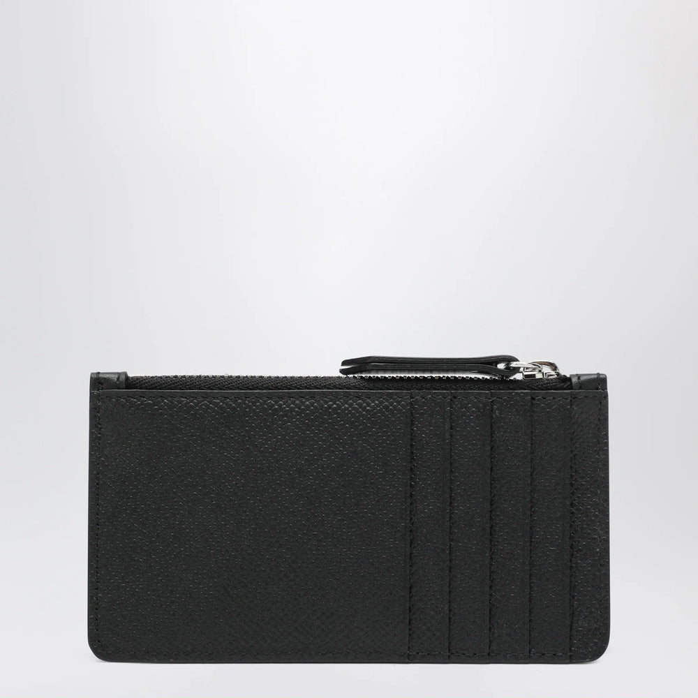 Maison Margiela - Black Four Stitches Zip Card Holder Brand U