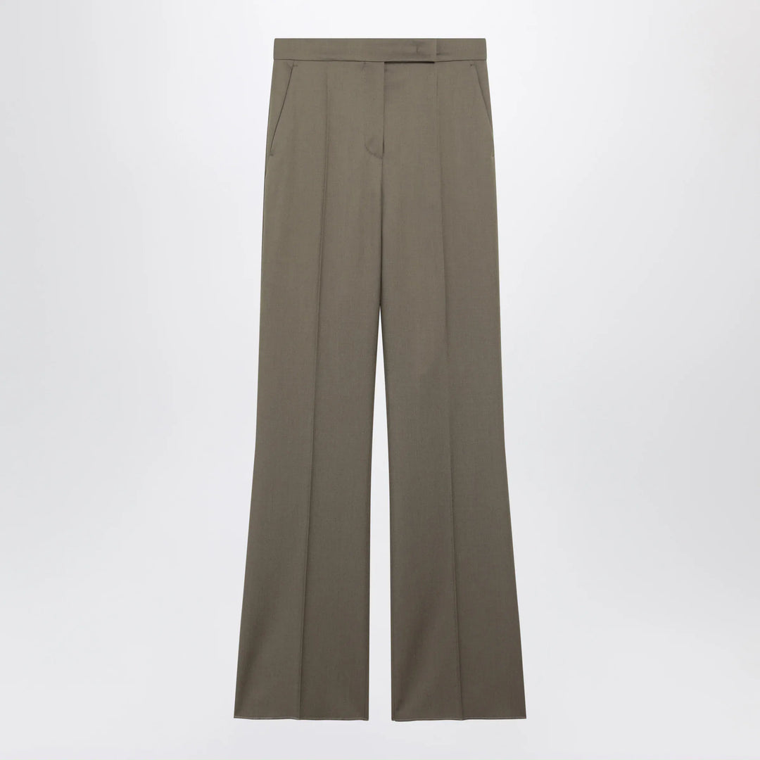 Max Mara - Camel Wool Gabardine Trousers Brand 40  IT