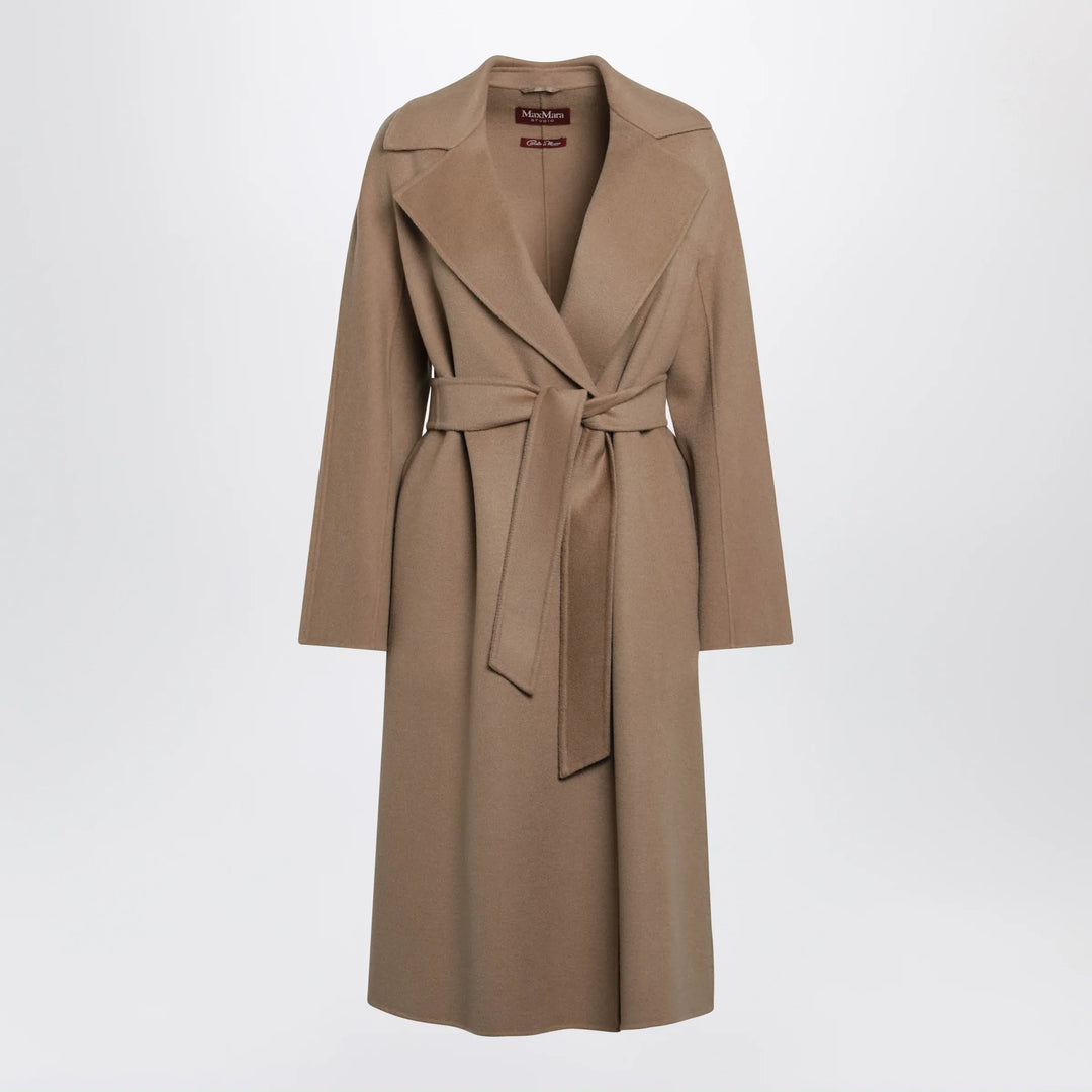 Max Mara Studio - Camel belted coat in wool blend Brand 38  IT