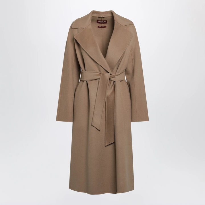 Max Mara Studio - Camel belted coat in wool blend Brand 38  IT