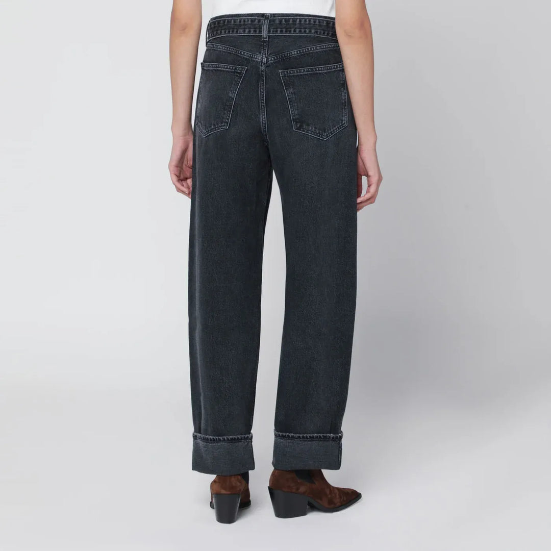 AGOLDE - Jeans Cuffer Taper grey washed effect Brand Pants
