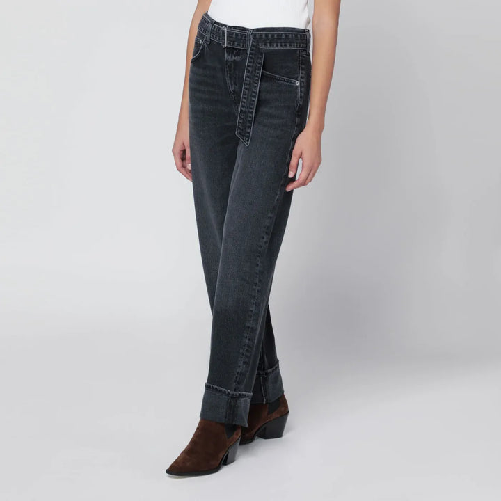 AGOLDE - Jeans Cuffer Taper grey washed effect Brand Pants