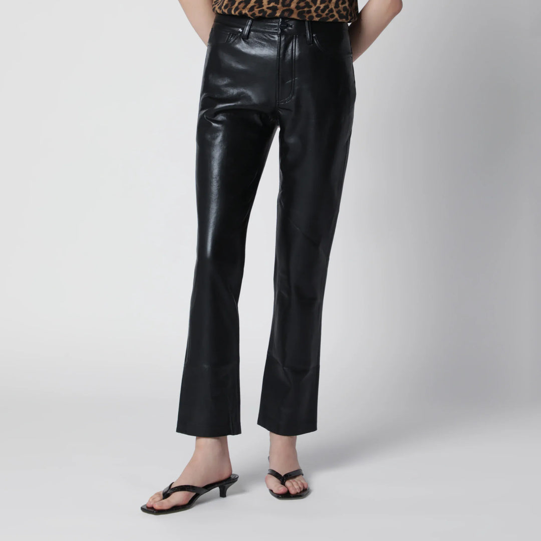 ANINE BING - Black Bruno trousers in regenerated leather Brand Pants 26