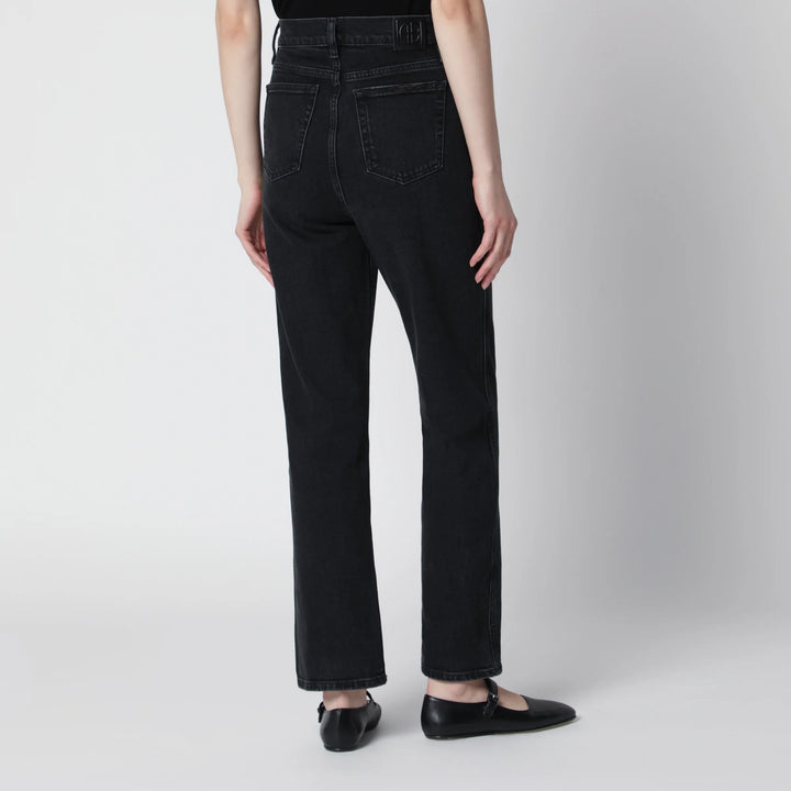 ANINE BING - Jane high-rise slim jeans in vintage black denim Brand Pants