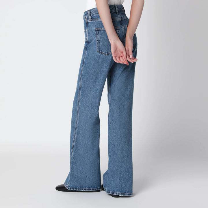 ANINE BING - Wyatt flared jeans in Freshwater Blue wash Brand Pants