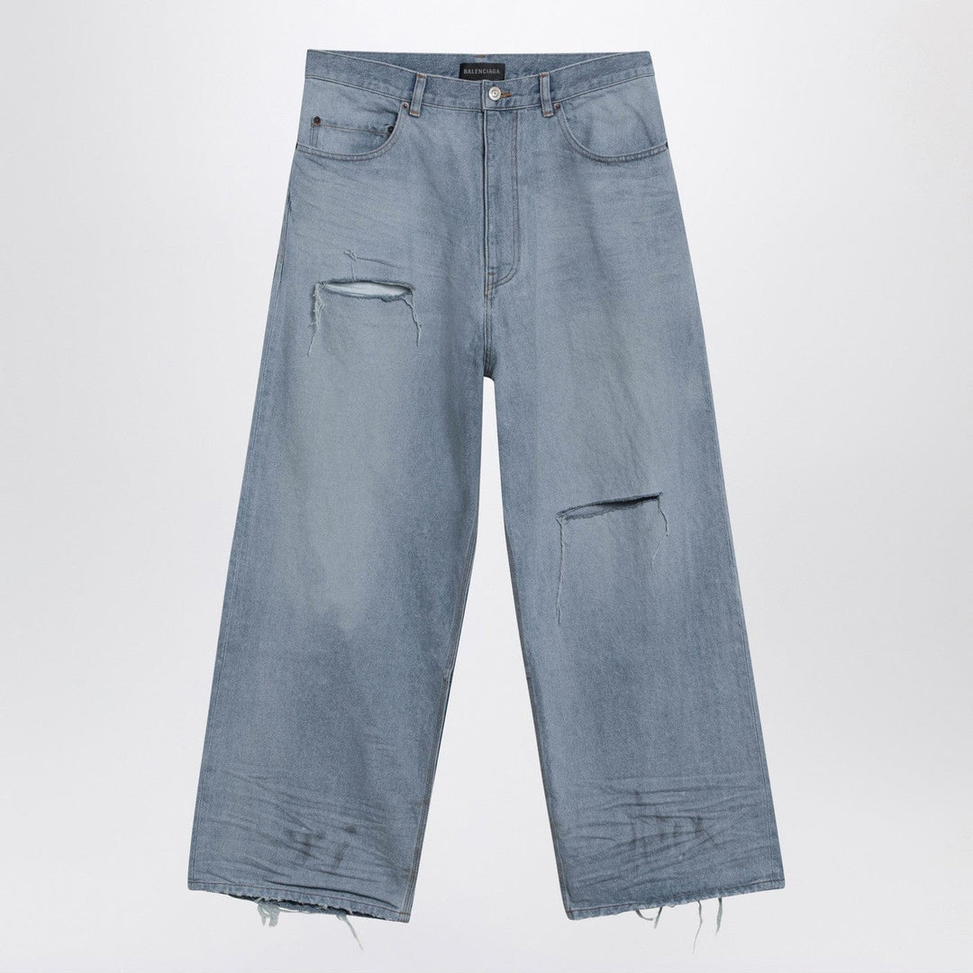 Pants Balenciaga - Light blue baggy jeans with rips Brand