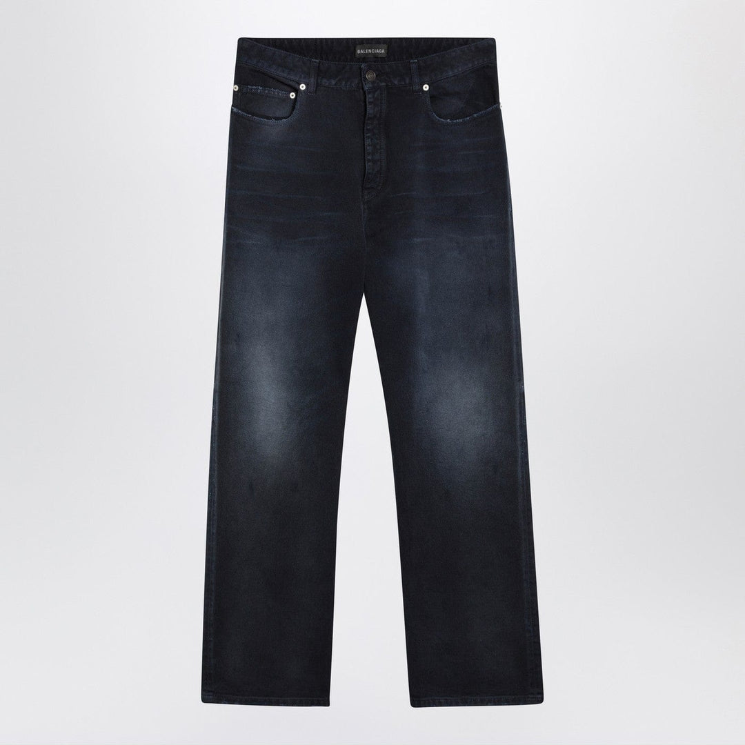 Pants Balenciaga - Wide-leg blue washed-effect jeans Brand
