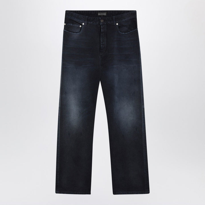 Pants Balenciaga - Wide-leg blue washed-effect jeans Brand