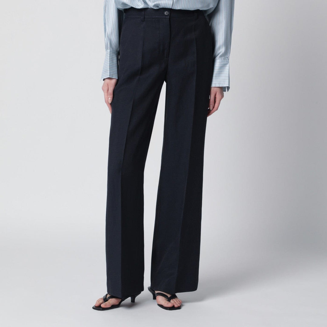 Pants Blue viscose trousers Brand