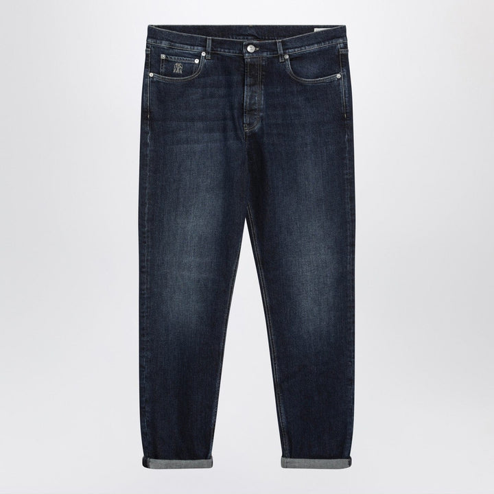 Pants Brunello Cucinelli - Blue washed jeans with turn-up hem Brand